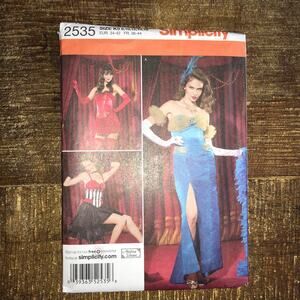 Simplicity Sewing Pattern 2535 Costume Burlesque Can Can Moulin Rouge 8-16 UNCUT